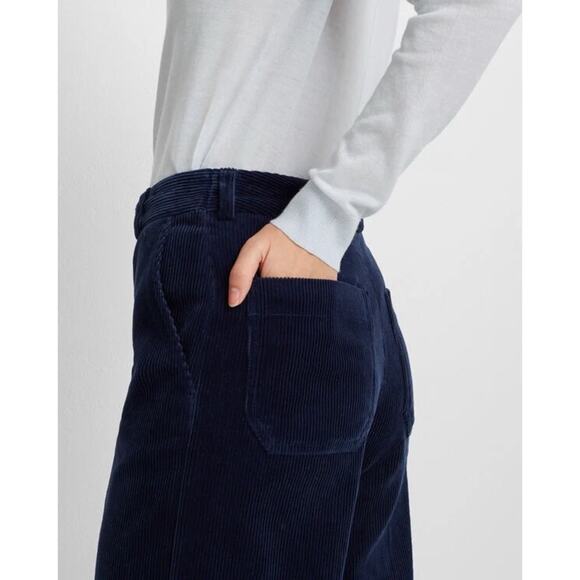 CLUB MONACO High Rise Wide-Leg Cords in Mauve - Picture 4 of 11